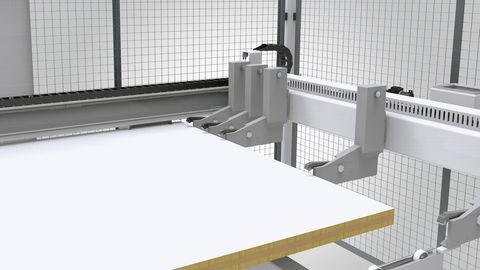 Pinzas de piezas de trabajo sobre cojinete flotante Los tensores de piezas de trabajo apoyados de forma flotante compensan irregularidades en los tableros/paquetes.